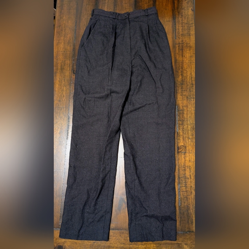 Vintage Giorgio Sant’Angelo 100% Merino Wool Pants Charcoal Grey Size 4